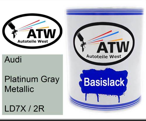 Audi, Platinum Gray Metallic, LD7X / 2R: 1L Lackdose, von ATW Autoteile West.